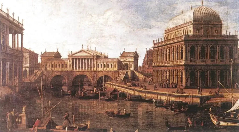 Caprice con edifici palladiani - Canaletto