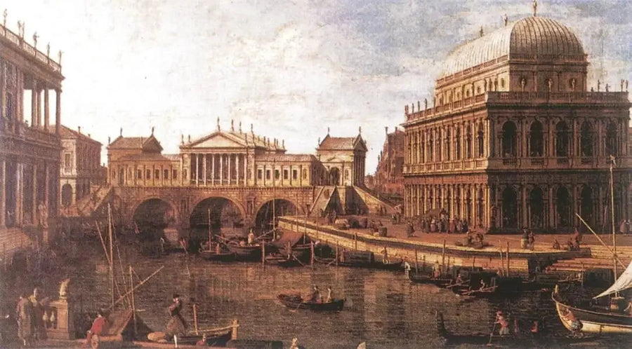 Caprice con edifici palladiani - Canaletto