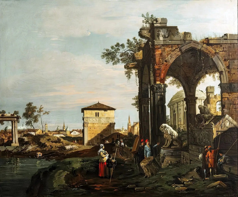 Caprice con rovine e la Porta Portello, a Padova - Canaletto