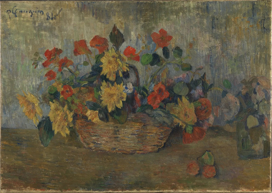 Capuccine e dalie in un cesto - Paul Gauguin