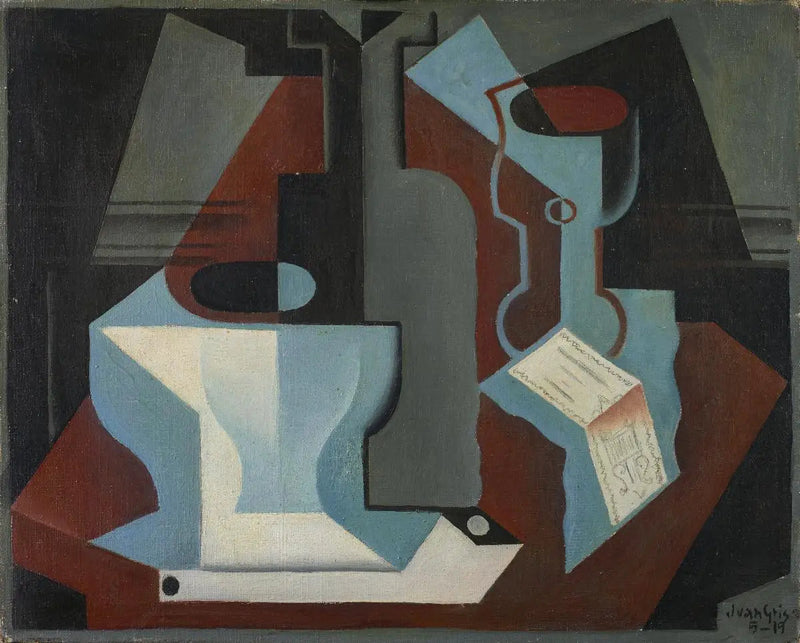 Carafe, ciotola e bicchiere - Juan Gris
