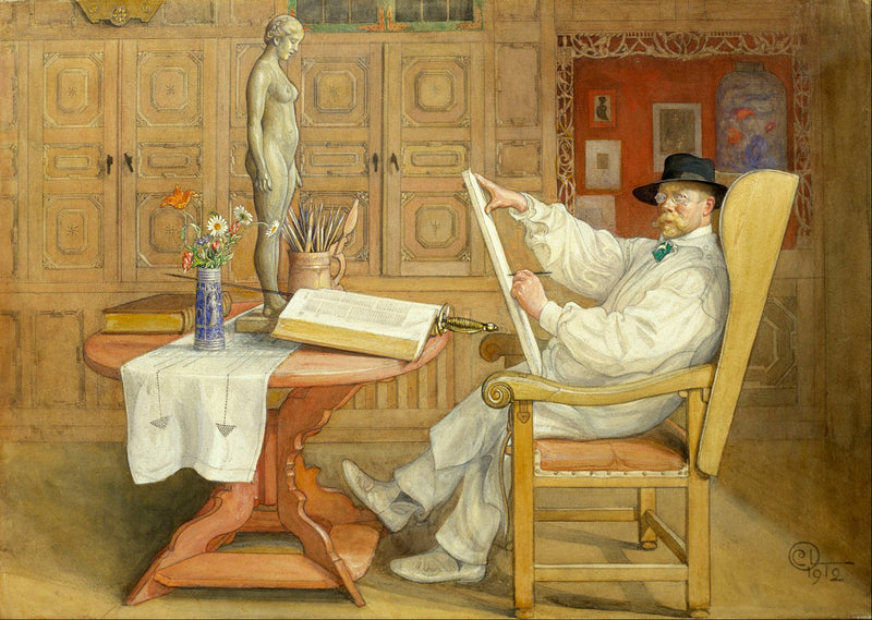 Autoportrait dans l’atelier - Carl Larsson