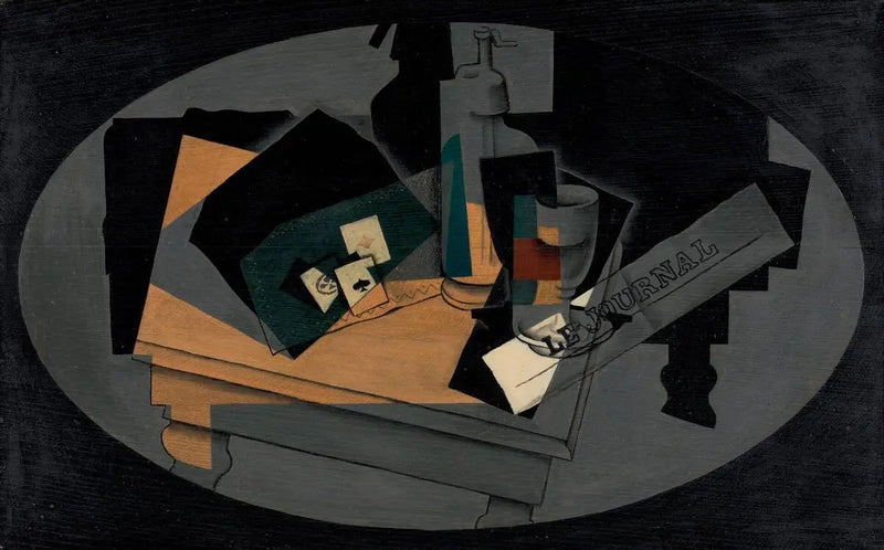 Carte da gioco e sifone - Juan Gris