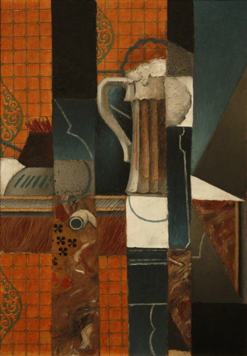 Carte da gioco e bicchiere di birra - Juan Gris