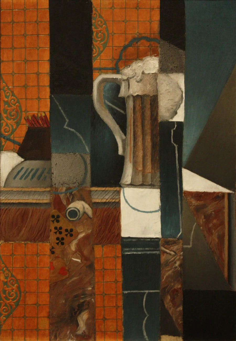 Carte da gioco e bicchiere di birra - Juan Gris