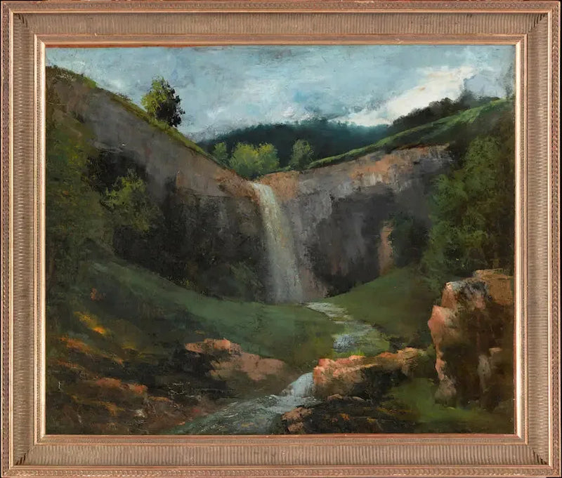 Cascata e ruscello - Gustave Courbet