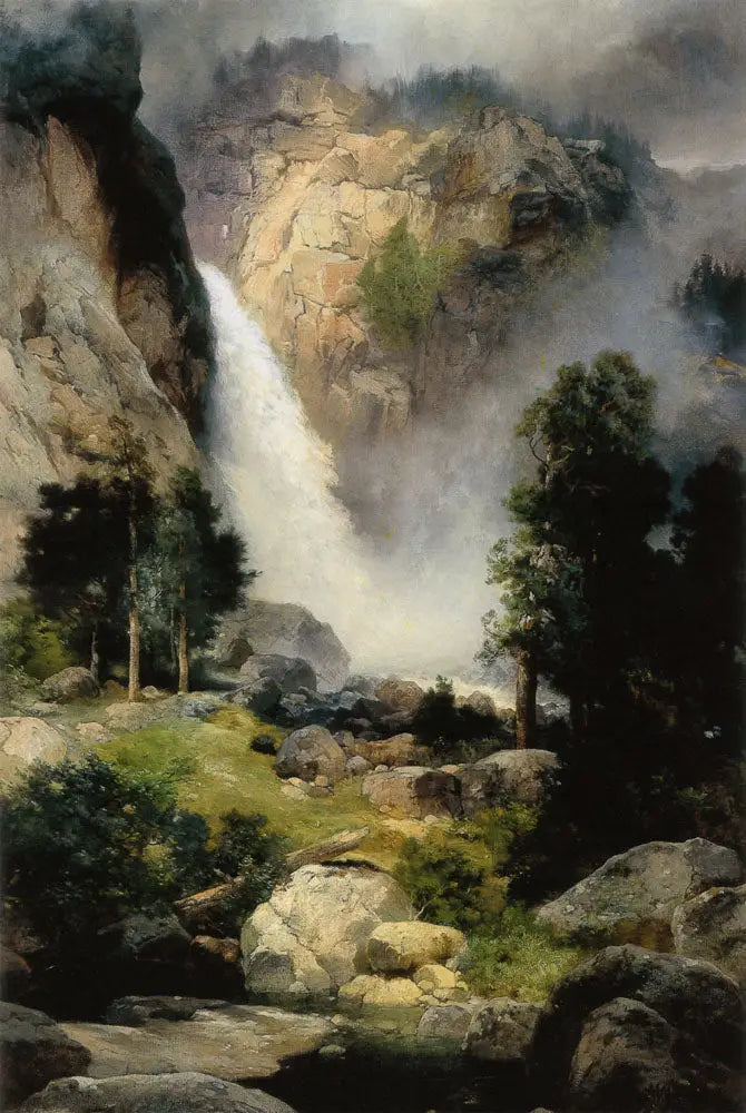 Cascata di Cascades, Yosemite - Thomas Moran