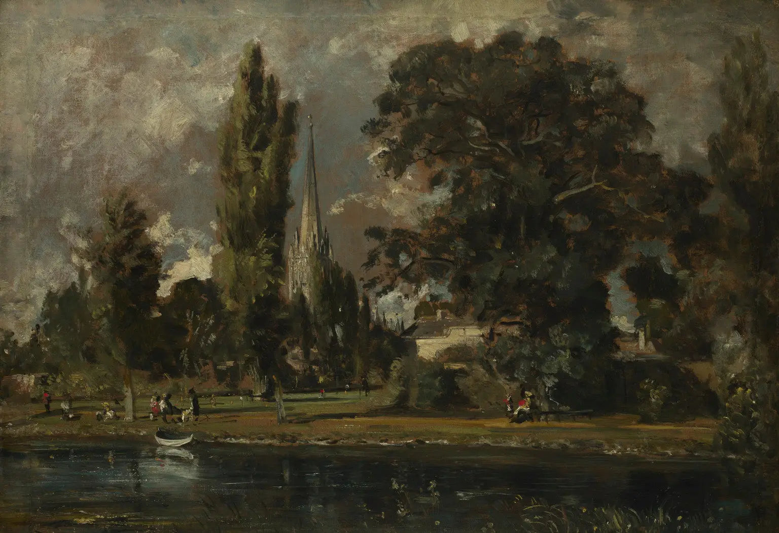 Cathédrale de Salisbury et Leadenhall depuis la rivière Avon - John Constable - Alpha Reproduction