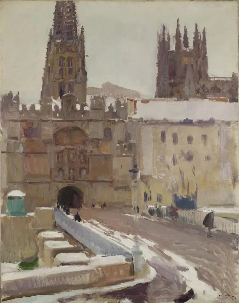 Cathédrale et porte de Santa María, Burgos - Joaquín Sorolla image 1 reproduction de peinture à l’huile