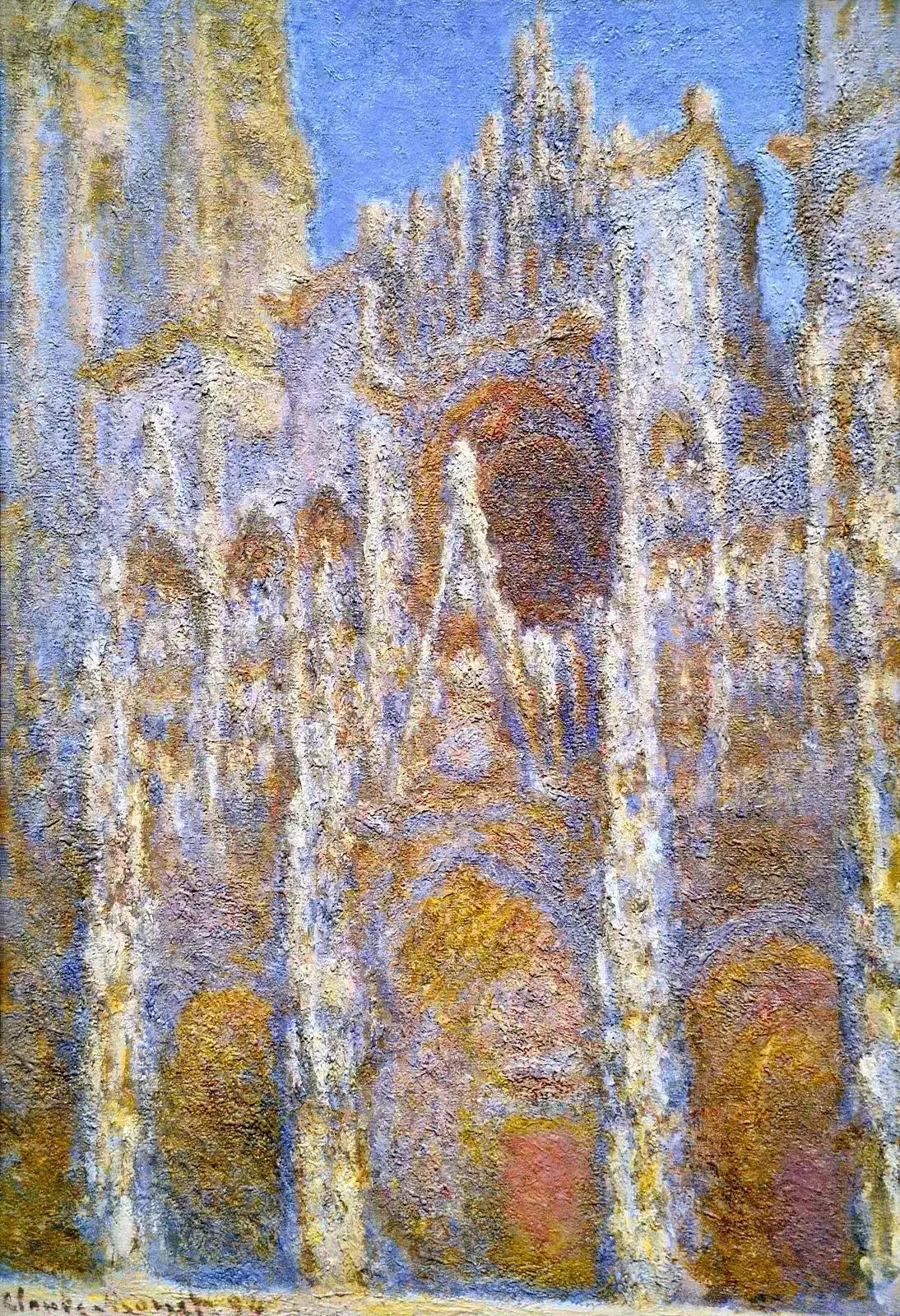 Cathédrale de Rouen, façade, effet de soleil de Claude Monet, 1893 – Museum of Fine Arts Boston 39.671, Wildenstein 1356