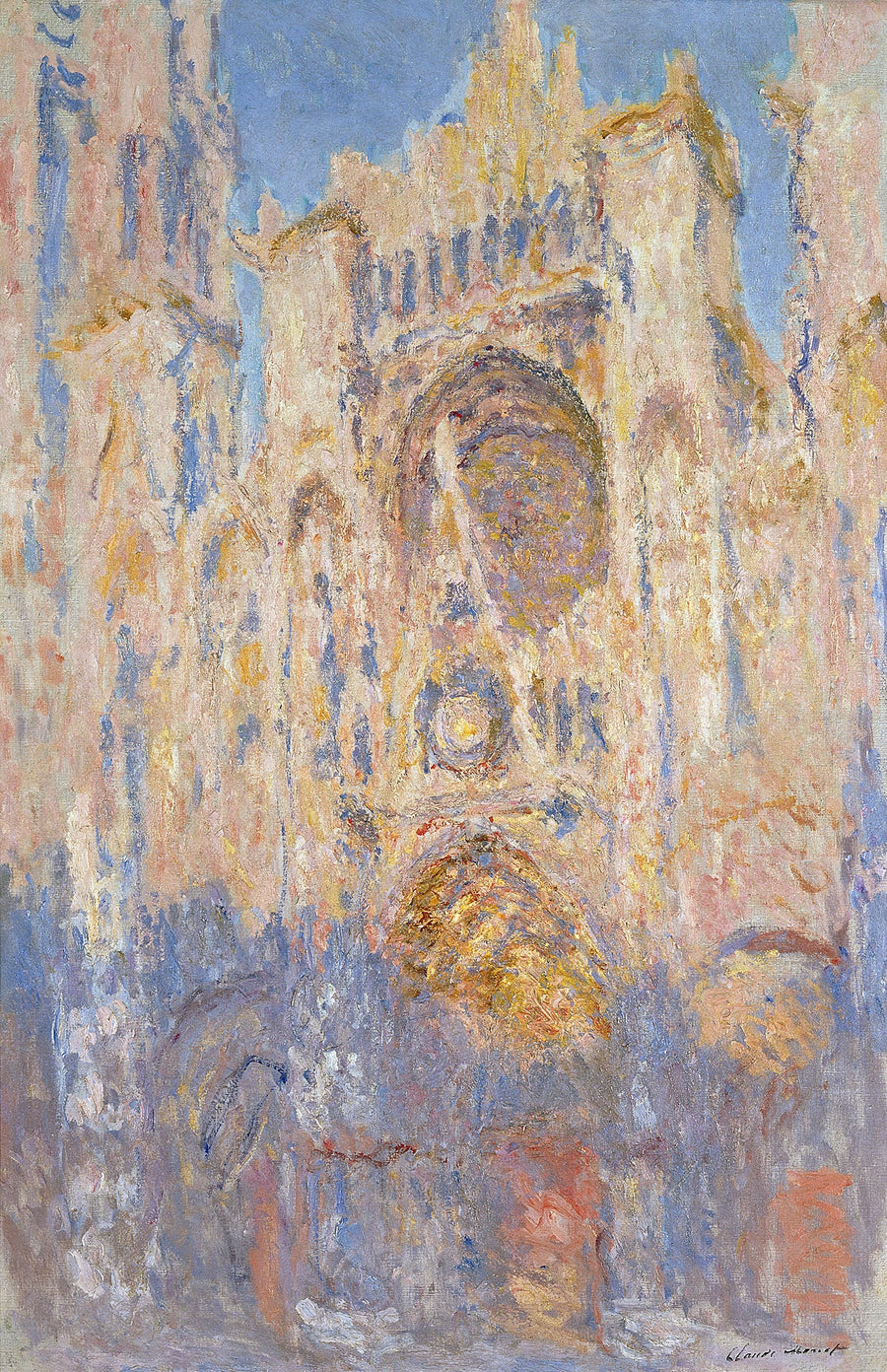 Cattedrale di Rouen, effetto sole, fine giornata W1327 - Claude Monet