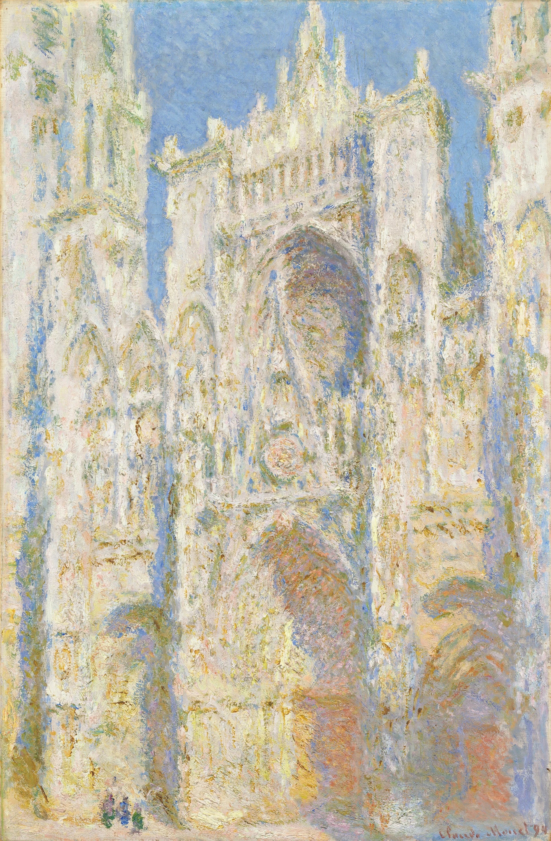 La Cathédrale de Rouen, façade ouest, au soleil de Claude Monet, 1894 – National Gallery of Art 1963.10.179, Wildenstein 1324