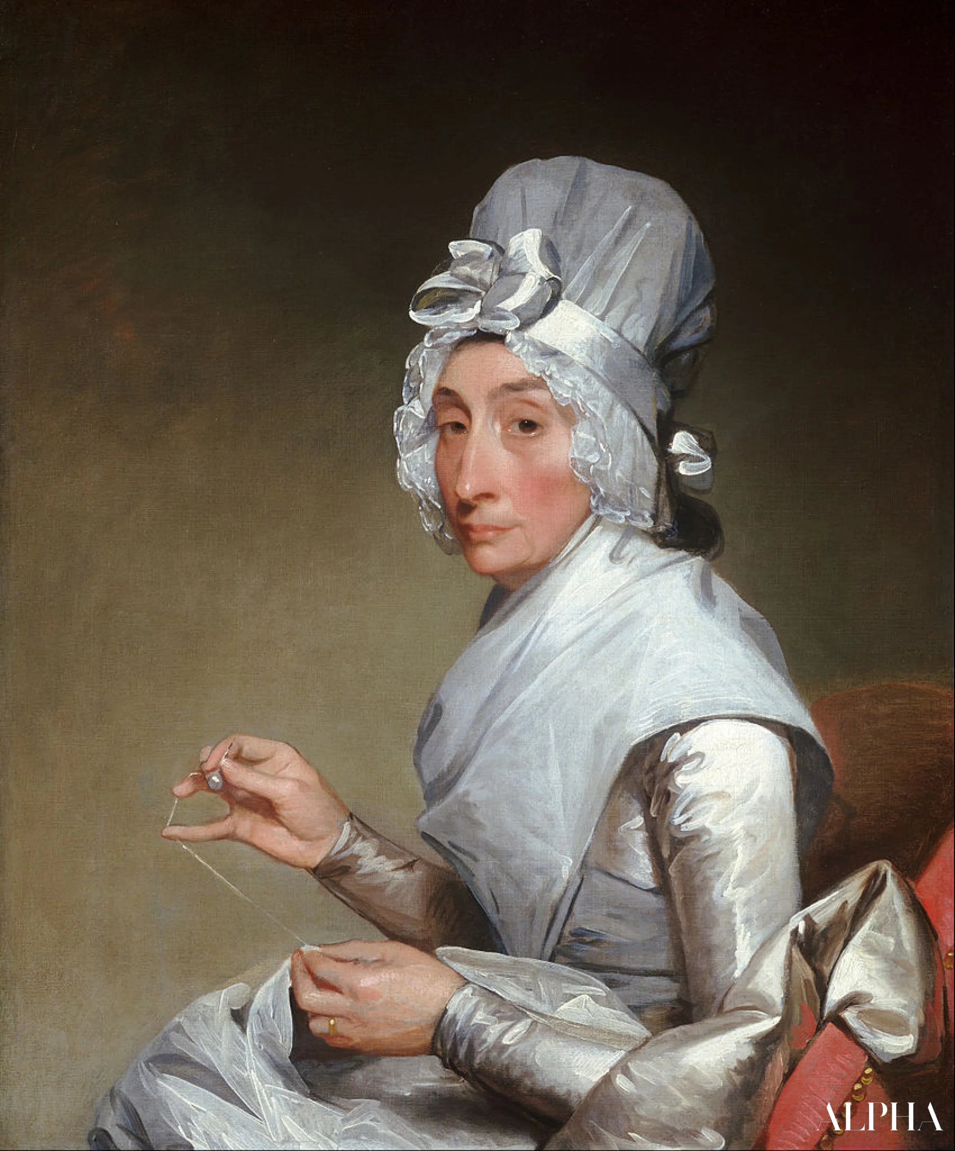 Catherine Brass Yates (Mme Richard Yates) - Gilbert Stuart - Riproduzioni di quadri e dipinti di alta gamma