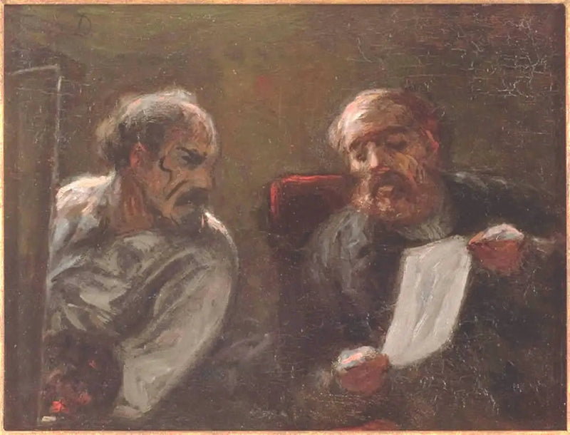 Chiacchierata nell'atelier - Honoré Daumier