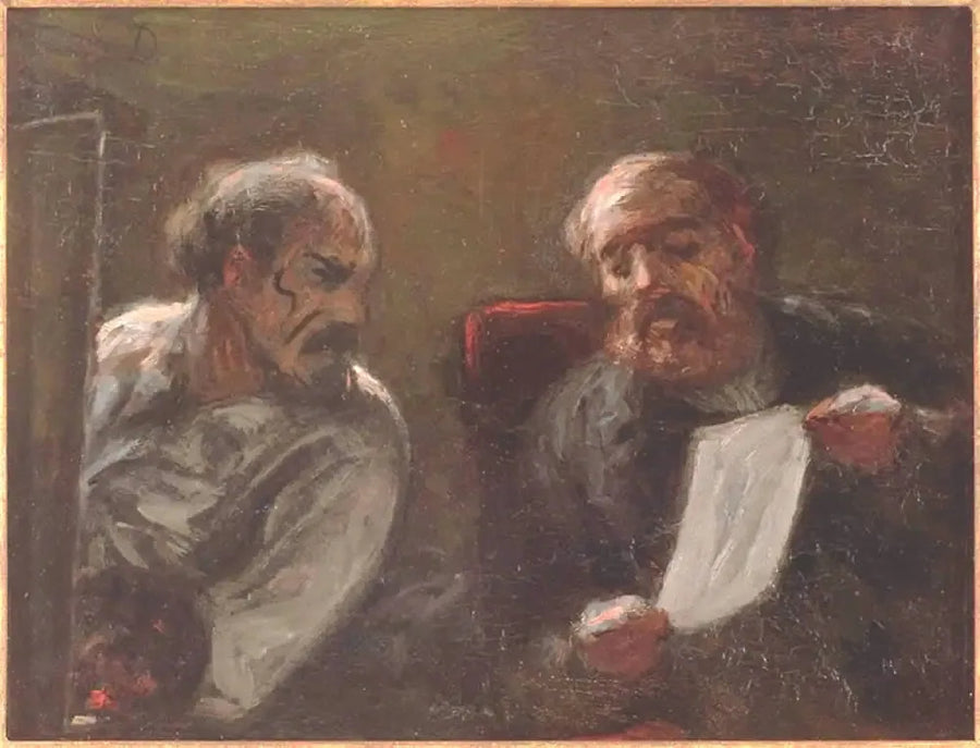 Chiacchierata nell'atelier - Honoré Daumier