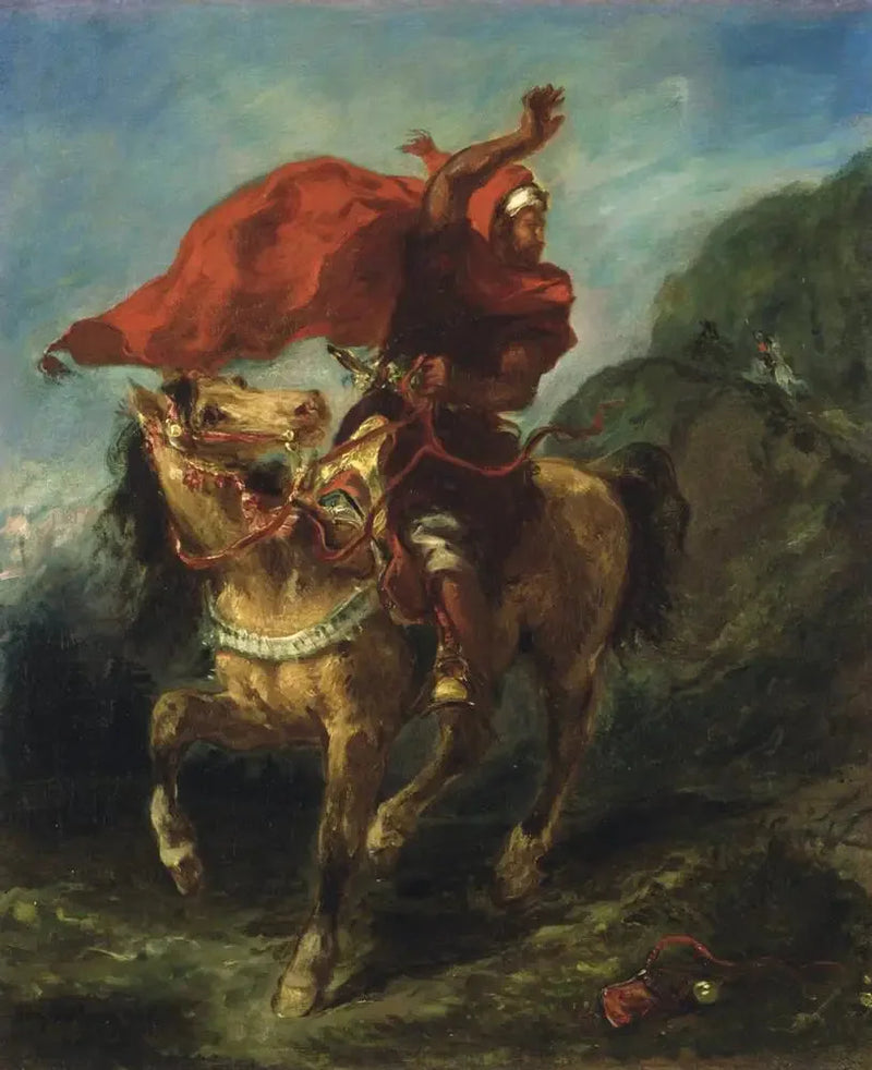 Cavaliere arabo che dà un segnale - Eugène Delacroix