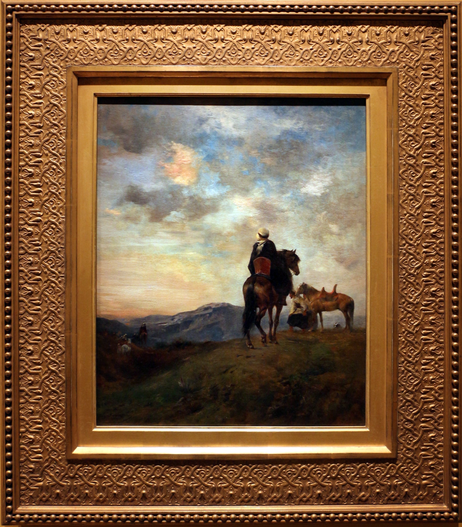 Cavaliers Arabes en observations dans la montagne - Eugène Fromentin image 1 reproduction réalisée par Alpha Reproduction