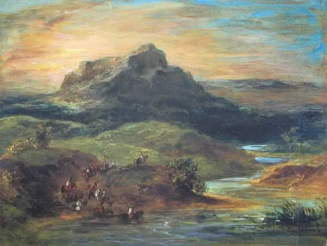 Cavalieri arabi che attraversano il Sébou - Eugène Delacroix