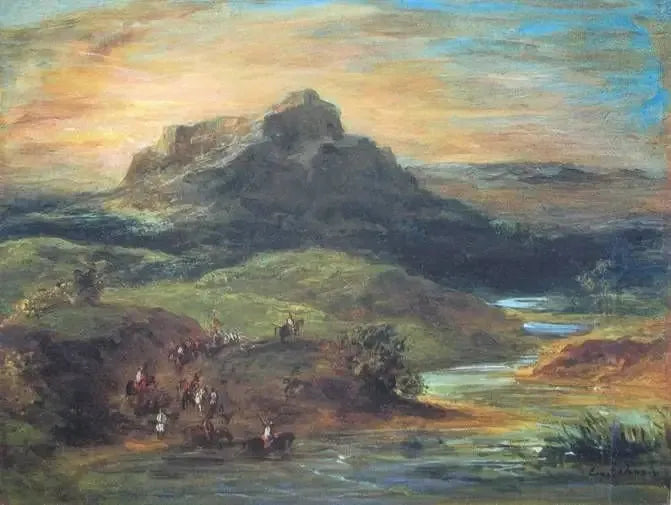 Cavalieri arabi che attraversano il Sébou - Eugène Delacroix