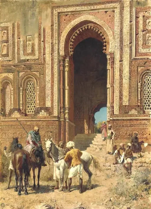 Cavalieri indiani alla porta di Alah-ou-din, Old Delhi - Edwin Lord Weeks