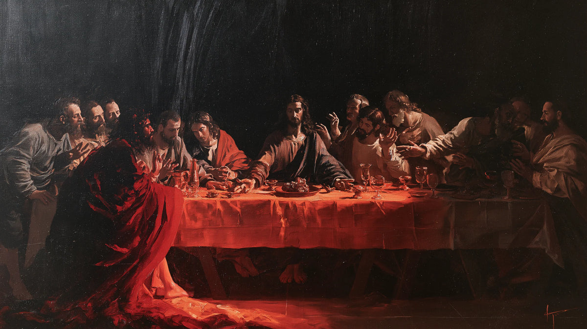 Attorno alla Tavola Rossa - Ultima Cena in chiaroscuro