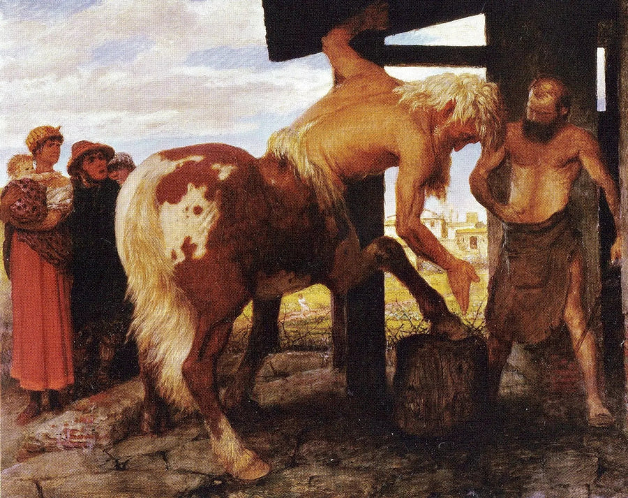 Centauro alla forgia del villaggio - Arnold Böcklin