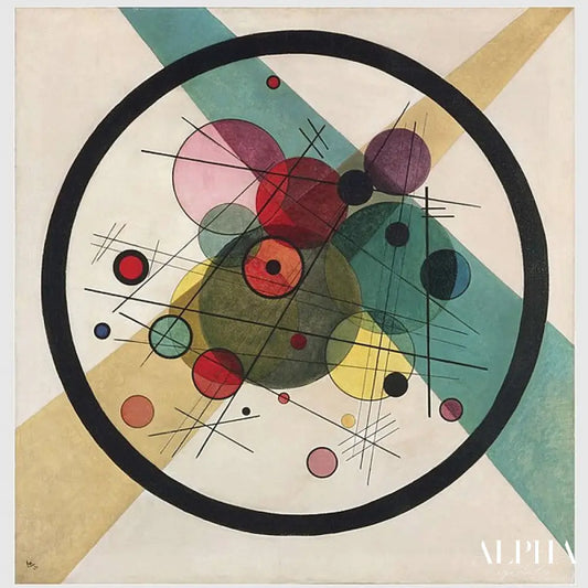 Cercles dans un cercle - Vassily Kandinsky - Reproductions de tableaux et peintures haut de gamme