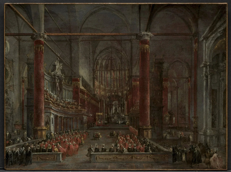 Cerimonia pontificia presso la chiesa di San Giovanni Battista a Venezia, 1782 - Francesco Guardi