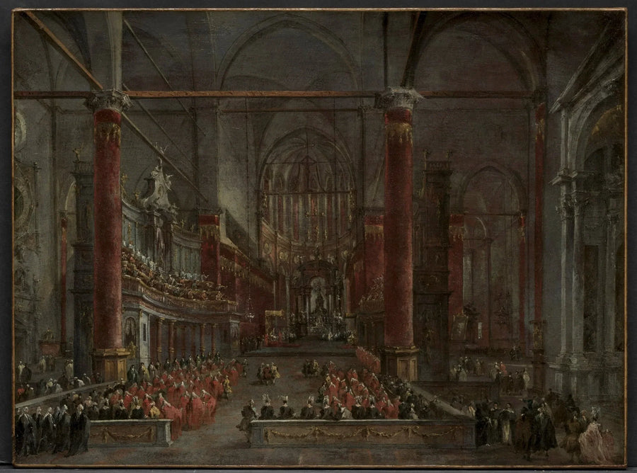Cerimonia pontificia presso la chiesa di San Giovanni Battista a Venezia, 1782 - Francesco Guardi