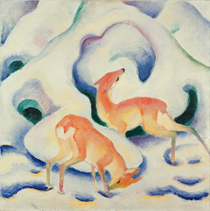 Cervo nella neve - Franz Marc