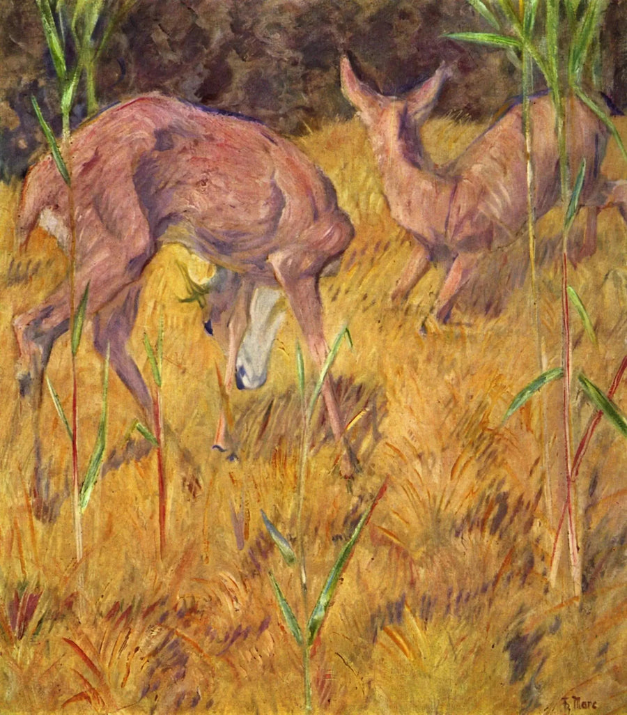 Cervo tra le canne - Franz Marc