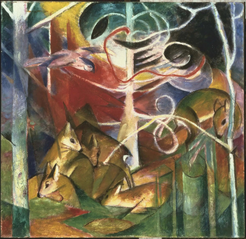 Cervi nella foresta I - Franz Marc