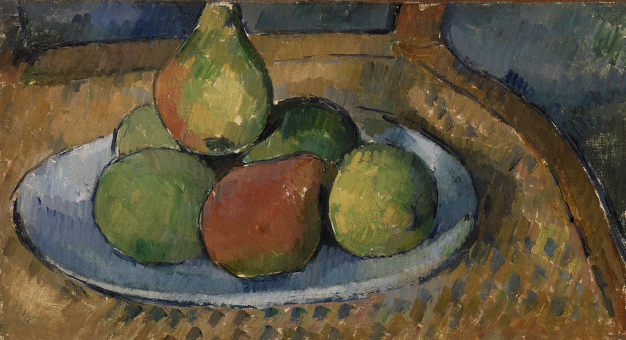 Piatto di frutta su una sedia - Paul Cézanne