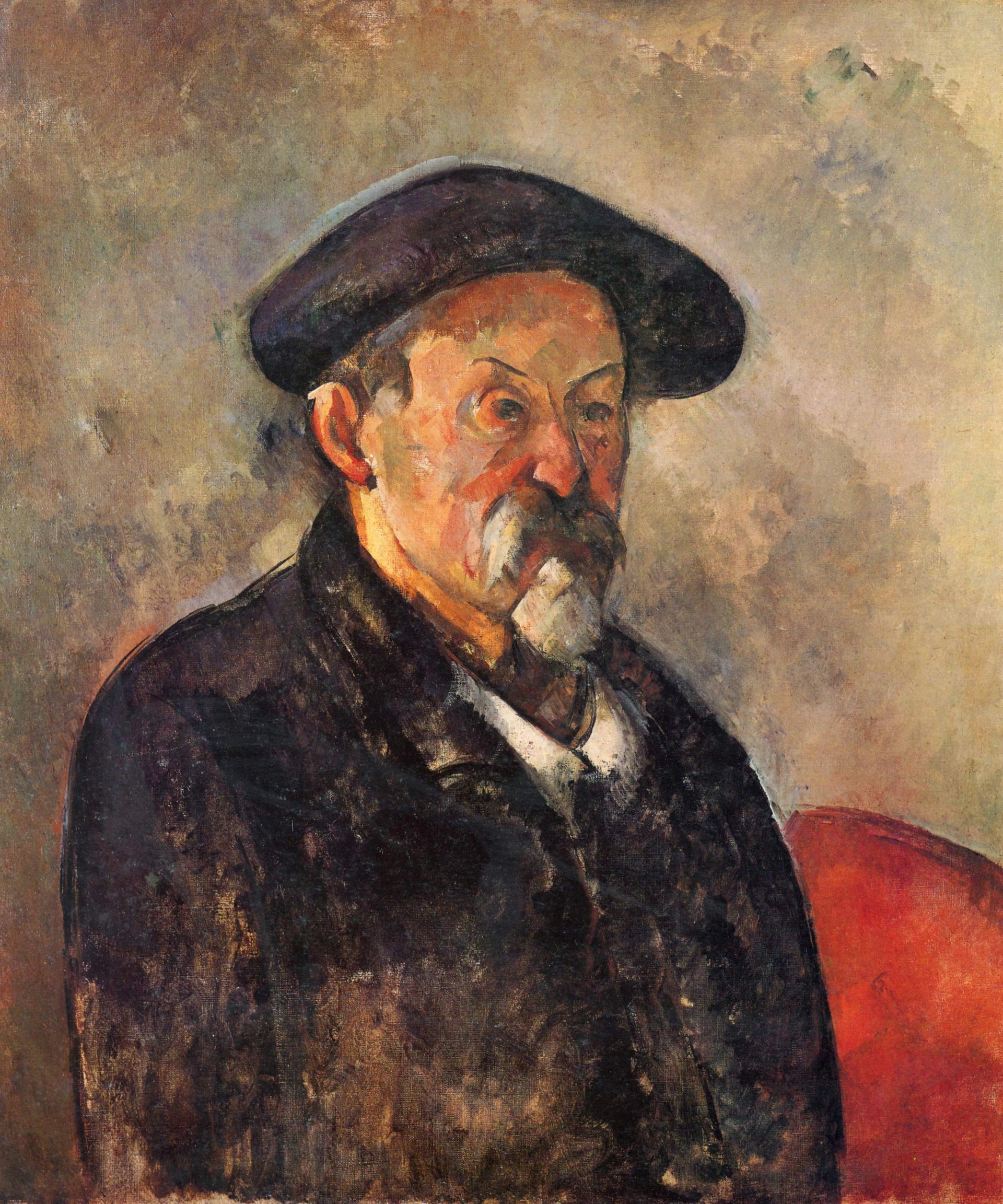 Portrait de l’artiste au béret, 1898–1900, Paul Cézanne, Museum of Fine Arts Boston – reproduction peinture à l’huile sur toile