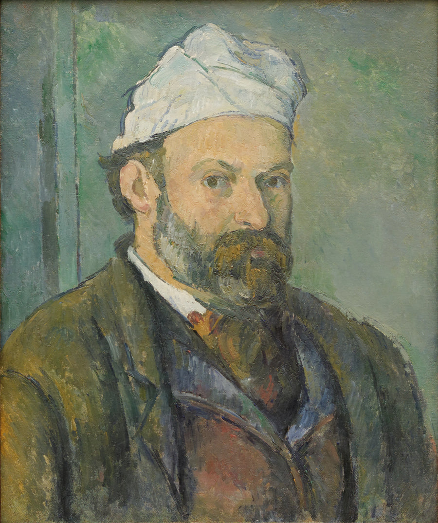 Ritratto dell'artista con berretto bianco - Paul Cézanne