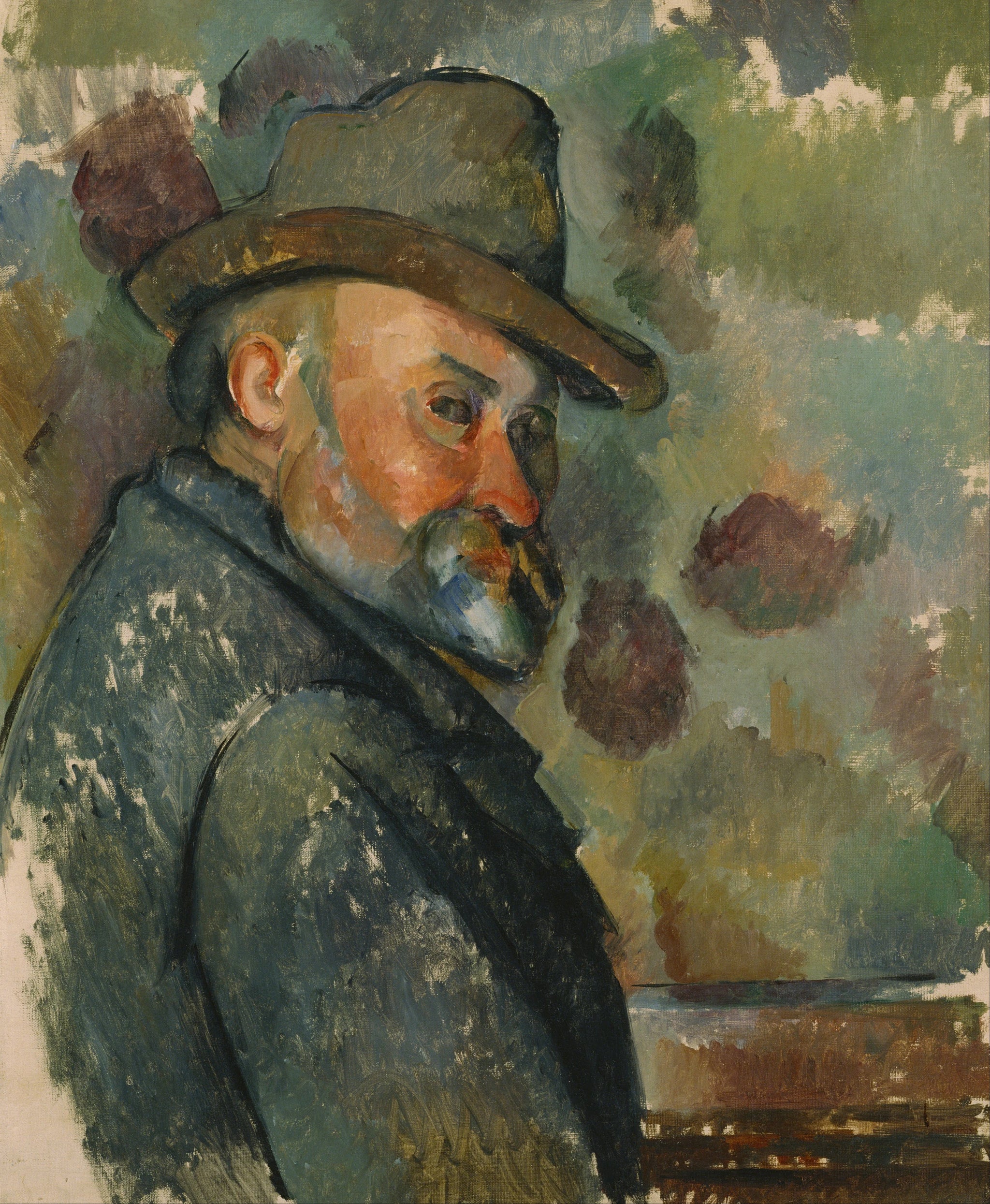 Autoportrait au chapeau mou, vers 1890–1894, Paul Cézanne, Artizon Museum – reproduction peinture à l’huile sur toile