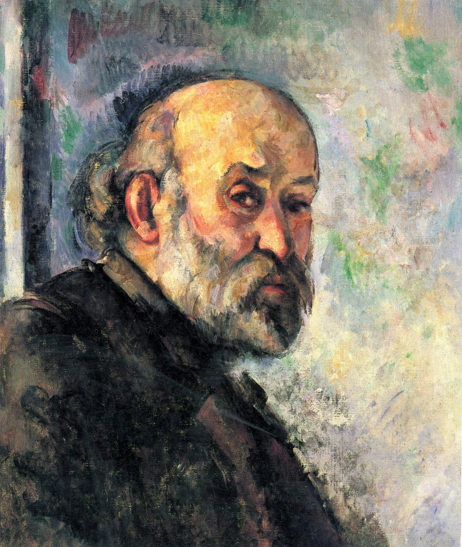 Ritratto di Cézanne su sfondo blu - Paul Cézanne