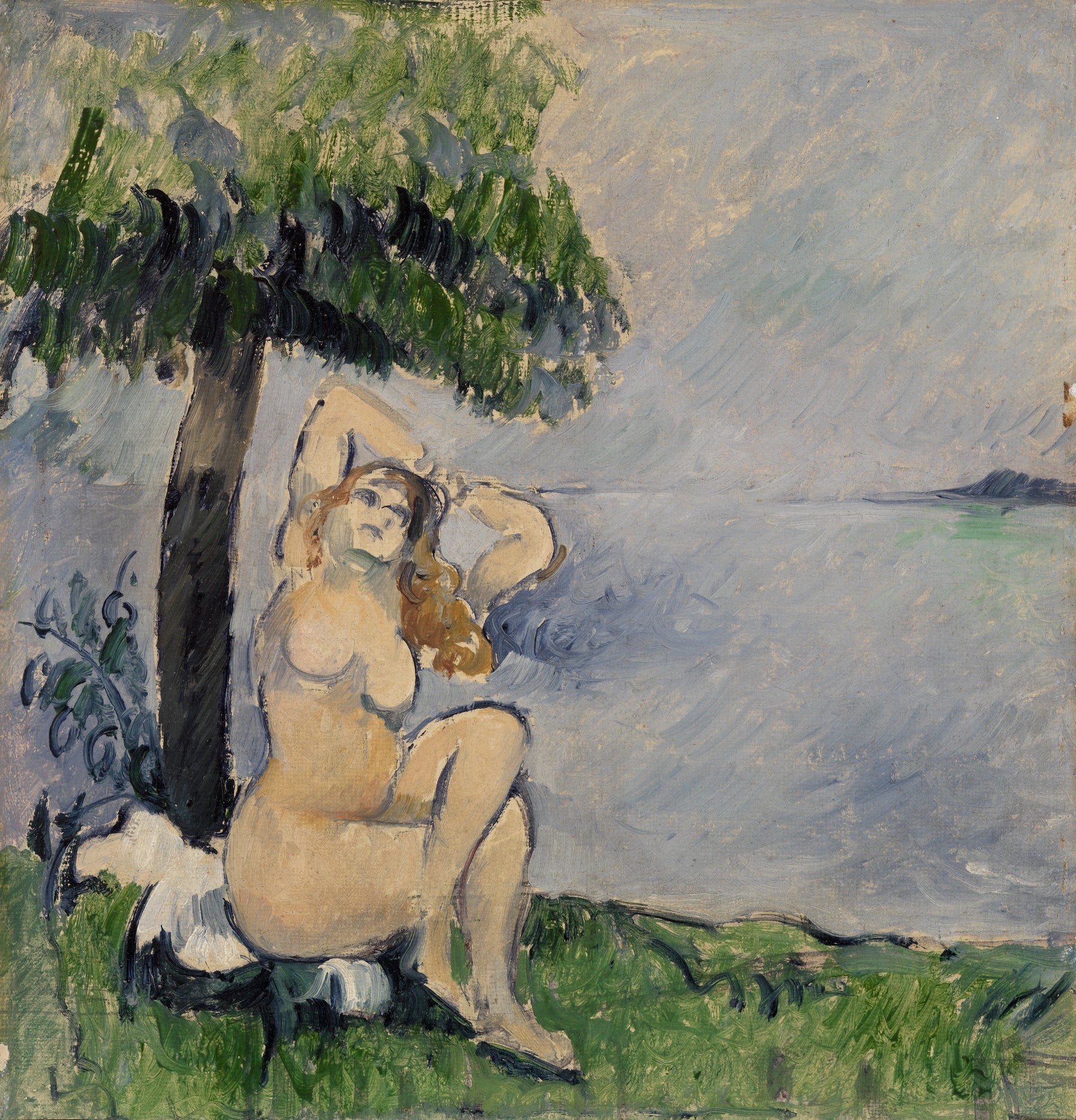 Baigneuse au bord de la mer vers 1875 Paul Cézanne Barnes Foundation BF1155 – reproduction peinture à l’huile sur toile