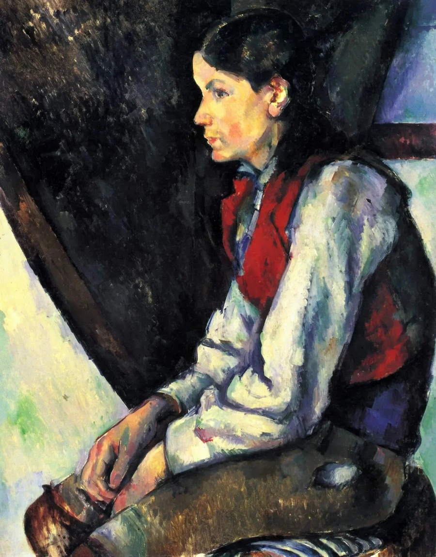 Le Garçon au gilet rouge 1888–1890 par Paul Cézanne au MoMA – reproduction peinture à l’huile sur toile