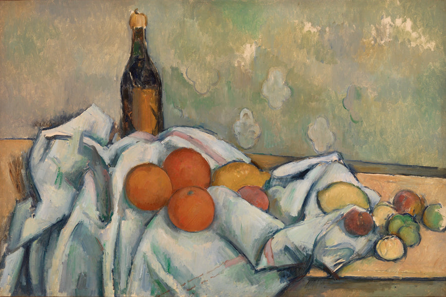 Bottiglia e frutta - Paul Cézanne