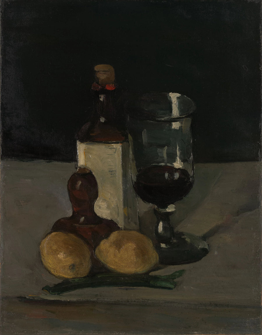 Bottiglia, bicchiere e limoni - Paul Cézanne