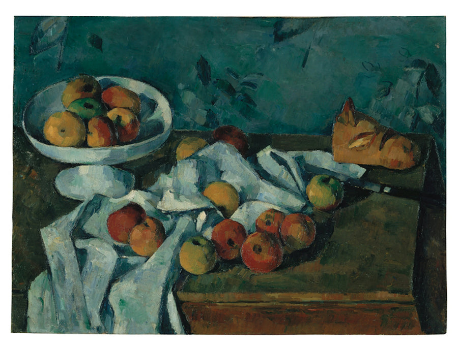 Comportamento, mele e pagnotta di pane - Paul Cézanne