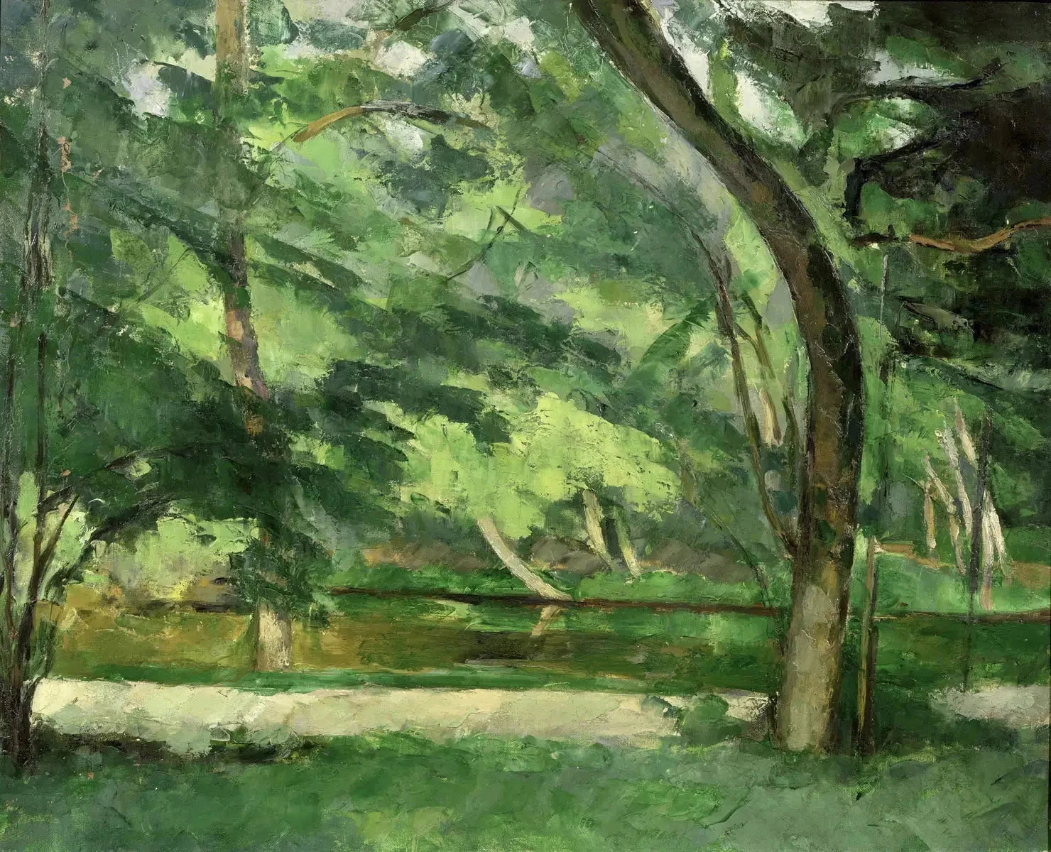 L’Étang des Sœurs à Osny vers 1875 Paul Cézanne Courtauld P.1932.SC.53 FWN 106 – reproduction peinture à l’huile sur toile