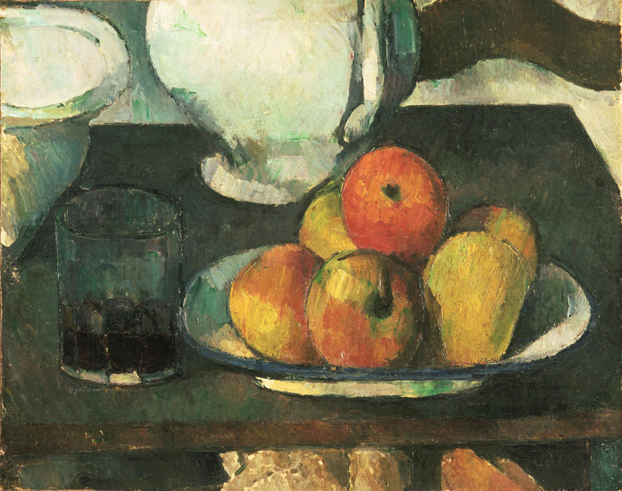 Natura morta con frutta e bicchiere di vino - Paul Cézanne