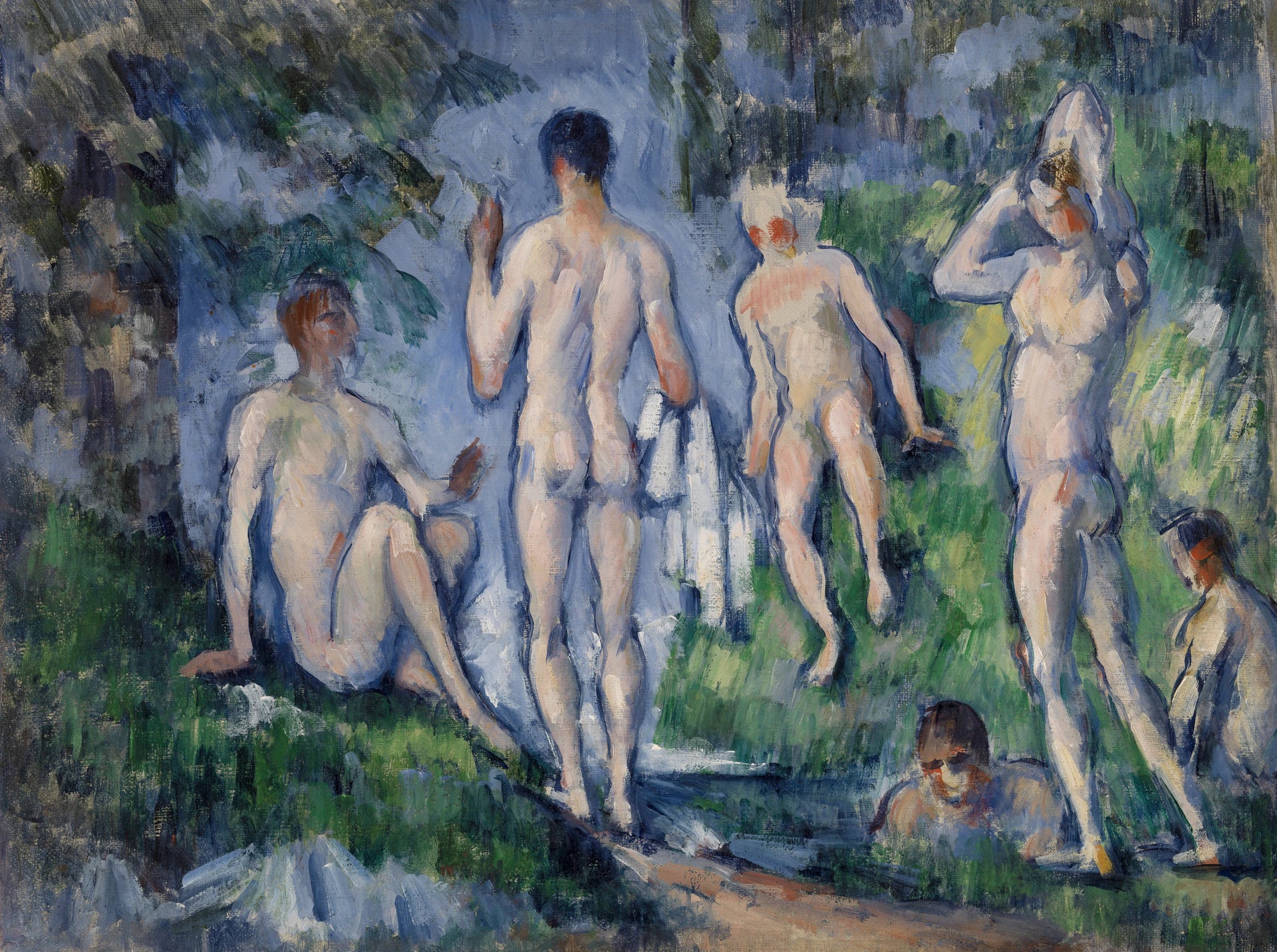 Groupe de baigneurs 1892–1894 Paul Cézanne Barnes Foundation BF101 – reproduction peinture à l’huile sur toile