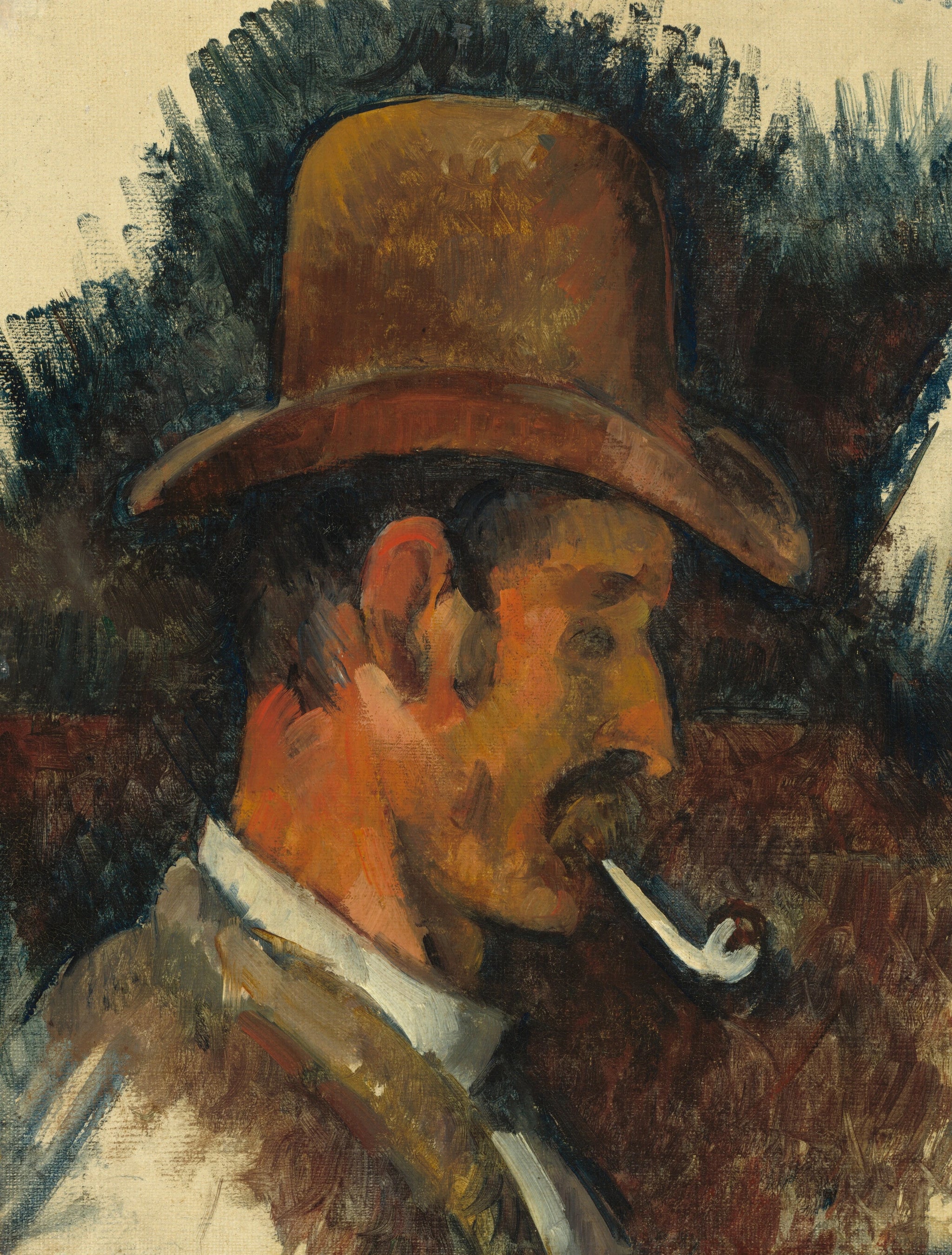 Homme à la pipe 1892–1896 Paul Cézanne National Gallery of Art Washington 1972.9.3 – reproduction peinture à l’huile sur toile