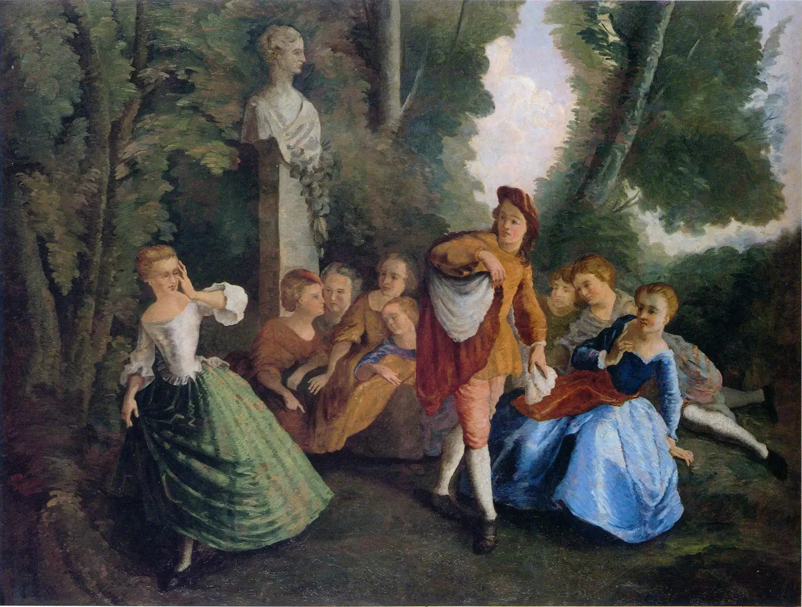 Le Jeu de cache-cache d’après Lancret 1862 Paul Cézanne Nakata Museum – reproduction peinture à l’huile sur toile