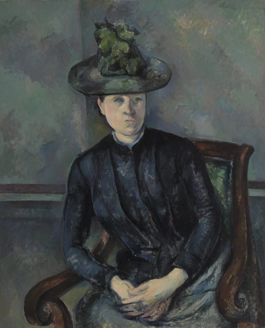 Madame Cézanne con cappello verde - Paul Cézanne