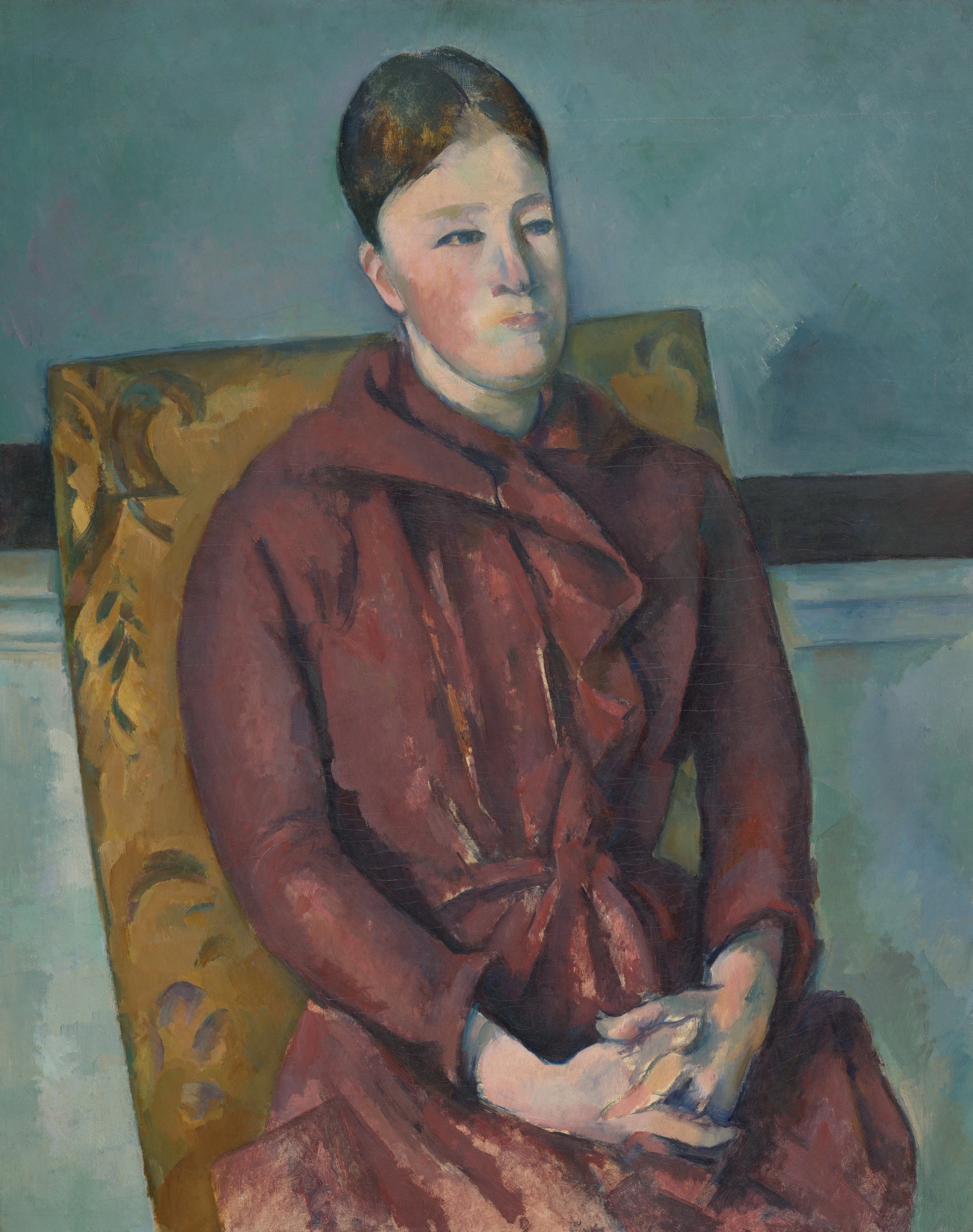 Madame Cézanne dans un fauteuil jaune 1888–1890 Art Institute of Chicago – reproduction peinture à l’huile sur toile