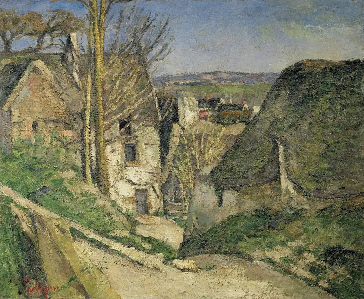 Maison du pendu Auvers-sur-Oise 1873 Paul Cézanne musée d’Orsay RF 1970 – reproduction peinture à l’huile sur toile